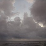 sun rise in a storm